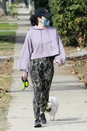 Lucy Hale - Hike With Her Dog in LA 01/03/2021