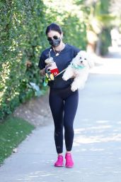 Lucy Hale - Walking Her Dog in Studio City 01/18/2021