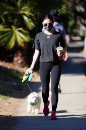 Lucy Hale - Walking Her Dog in Studio City 01/18/2021