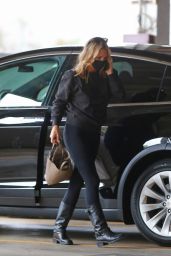 Molly Sims in Tights and Boots - Santa Monica 01/28/2021