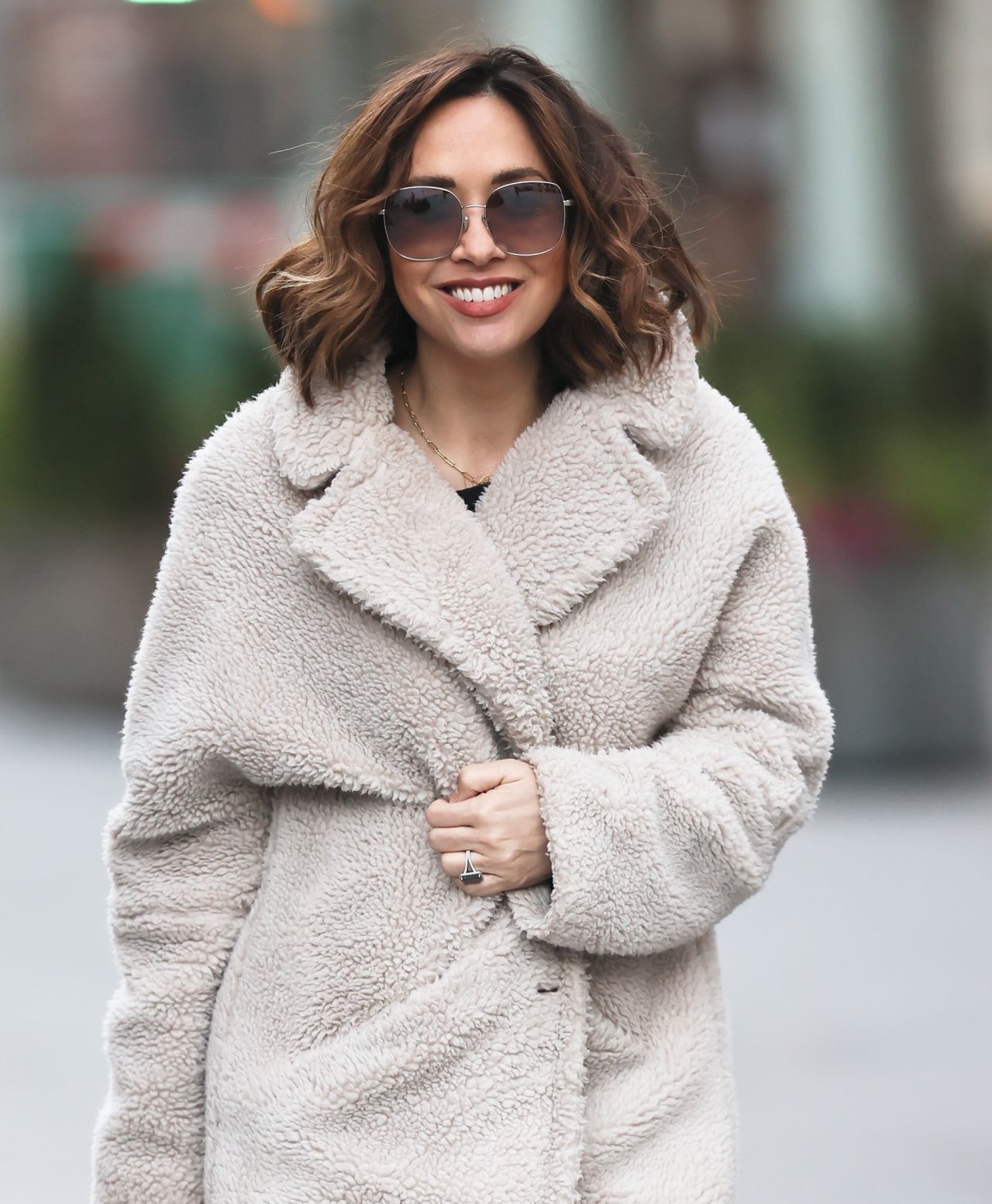 Myleene Klass in Fleece Coat - London 01/09/2021 • CelebMafia