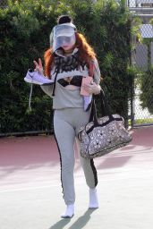 Phoebe Price at the Tennis Court in Los Angeles 01/08/2021