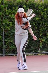 Phoebe Price at the Tennis Court in Los Angeles 01/08/2021