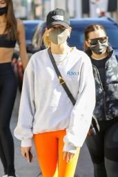 Addison Rae and Hailey Rhode Bieber at Croft Alley in Beverly Hills 02/05/2021