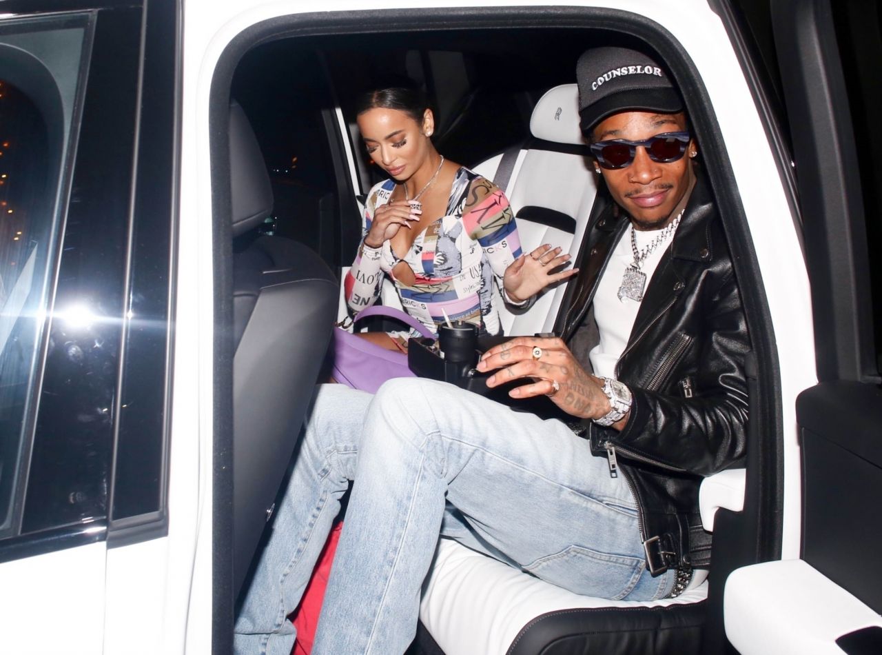 Aimee Aguilar and Wiz Khalifa at the Nice Guy in West Hollywood 02/19/2021.
