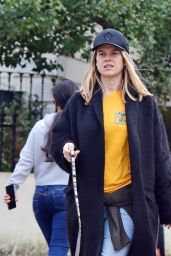 Alice Eve - Takes Her Dog Out in London 02/25/2021