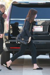 Anne Hathaway in All Black - Los Angeles 02/24/2021