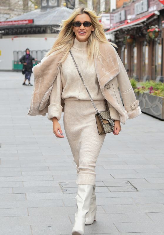 Ashley Roberts Wearing House of CB Co-Ord and Pretty Little Thing Boots 02/04/2021
