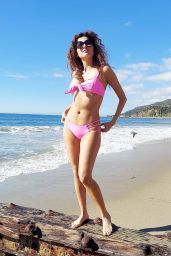 Blanca Blanco in a Pink Bikini at the beach in Malibu 02/06/2021