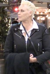 Brigitte Nielsen at Il Pastaio in Beverly Hills 02/22/2021