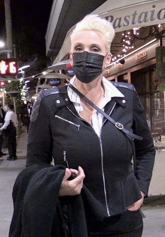 Brigitte Nielsen at Il Pastaio in Beverly Hills 02/22/2021