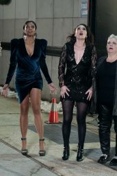 Busy Philipps, Renee Elise Goldsberry, Sarah Bareilles and Paula Pell - Filming Tina Fey