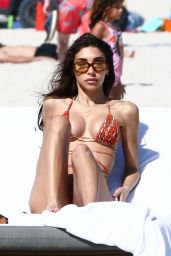 Chantel Jeffries in a Bikini on the Beack in Miami 02/22/2021