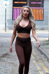 Chloe Crowhurst in Workout Gear - Manchester City Centre 02/07/2021