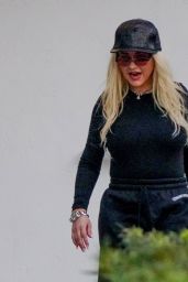 Christina Aguilera - Heads to a Recording Studio in Miami 02/15/2021