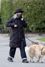 Diane Keaton - Takes Her Dog for a Walk in Brentwood 02/26/2021