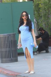 Durrani Popal in a Cute Blue Dress - Beverly Hills 02/26/23021