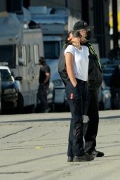 Eiza Gonzalez - "Ambulance" Filming in LA 02/14/2021