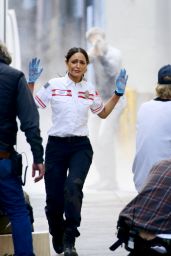 Eiza Gonzalez - "Ambulance" Filming Set in LA 02/03/2021