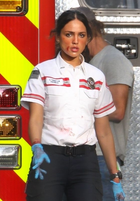 Eiza Gonzalez - "Ambulance" Set in Los Angeles 02/04/2021