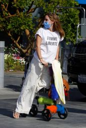 Emma Watson Out in a Knee Scooter - LAX in LA 02/07/2021 (more photos)
