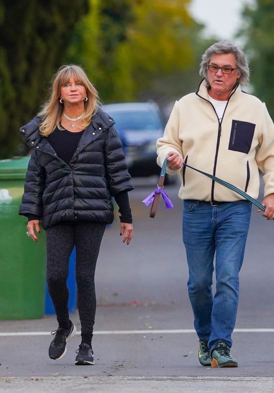 Goldie Hawn and Kurt Russell in Their Brentwood Neighborhood 02/15/2021