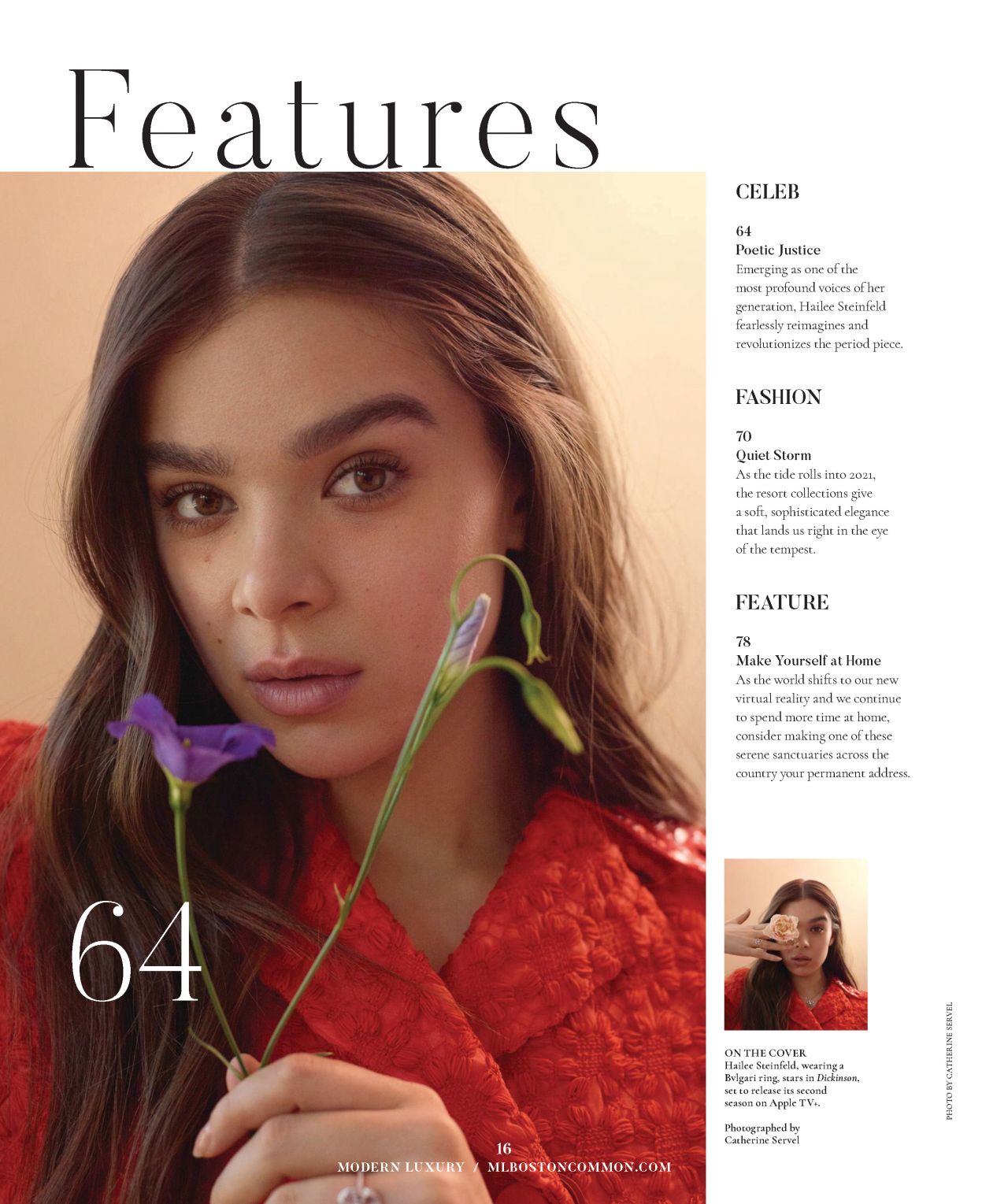 Hailee Steinfeld - Boston Common February 2021 Issue • CelebMafia