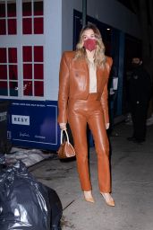 Hailey Rhode Bieber Night Out Style - Carbone Restaurant in NYC 02/22/2021