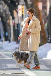 Helena Christensen - Morning Stroll in New York 02/20/2021
