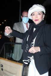 Joan Collins - Out With Her 56-Year Old Husband Percy Gibson in Los Angeles 02/24/2021