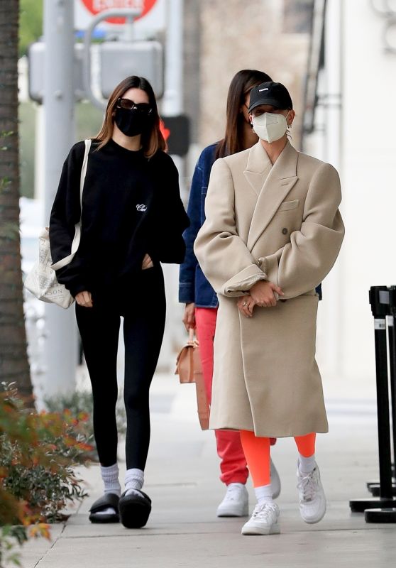 Kendall Jenner and Hailey Rhode Bieber - West Hollywood 02/01/2021