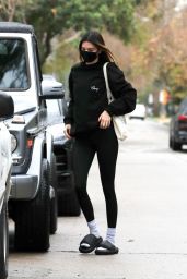 Kendall Jenner in a Black Outfit - West Hollywood 02/01/2021