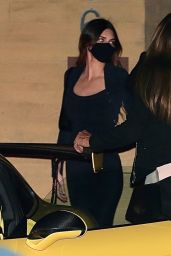 Kendall Jenner in a Navy Blue Gown at Nobu in Malibu 02/09/2021