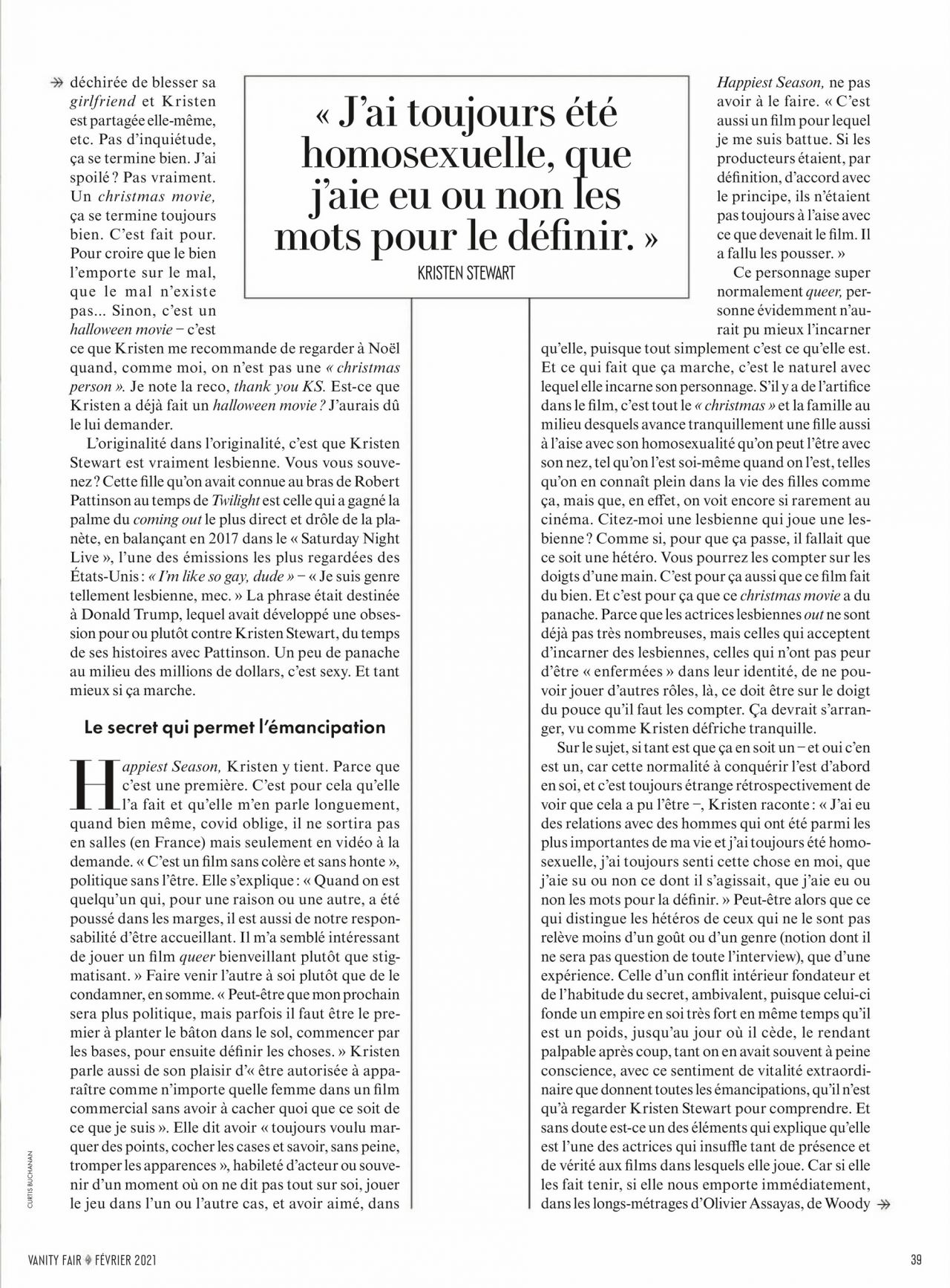 Kristen Stewart - Vanity Fair France February 2021 Issue • CelebMafia