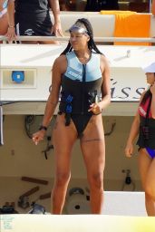 Liz Cambage on a Yacht in St.Barts 02/02/2021