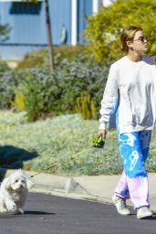 Lucy Hale - Walking Her Dog in Studio City 02/24/2021