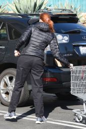 Marcia Cross in a Black Puffy Jacket - Los Angeles 02/23/2021