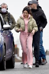Michelle Keegan - Filming "Brassic" TV Show in Manchester 02/16/2021
