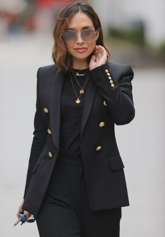 Myleene Klass in Black Blazer and Trousers - London 02/13/2021