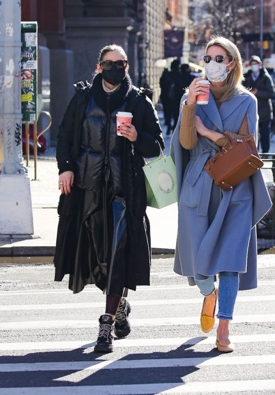 Olivia Palermo and Nicky Hilton - Out in New York 02/25/2021