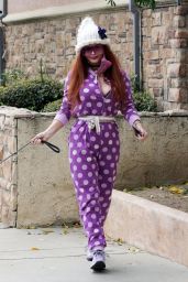 Phoebe Price in a Polka Dot Jumpsuit - Los Angeles 02/09/2021