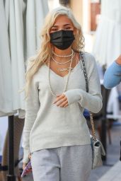 Pia Mia and Inanna Sarkis at 208 Rodeo Restaurant in Beverly Hills 02/18/2021