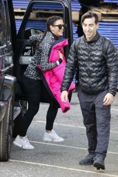Rebekah Vardy and Pro Skater Andy Buchanan at Nottingham Ice Rink 02/23/2021