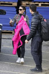 Rebekah Vardy and Pro Skater Andy Buchanan at Nottingham Ice Rink 02/23/2021