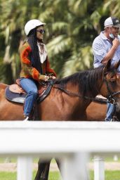 Tessa Thompson - Horse Riding in Centennial Park in Sydney 02/03/2021