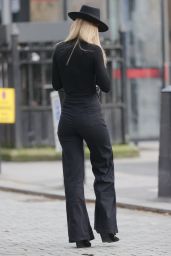 Vogue Williams in Black Flares - London 02/21/2021