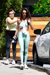 Alessandra Ambrosio in Spandex at Kreation Organic in Brentwood 03/30/2021