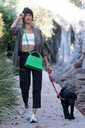Alessandra Ambrosio - Walking Her Dog in Santa Monica 03/24/2021