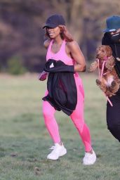 Alexandra Burke in Pink Lycra Leggings - North London 03/10/2021