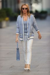 Amanda Holden in Check Top and White Denim  03/09/2021